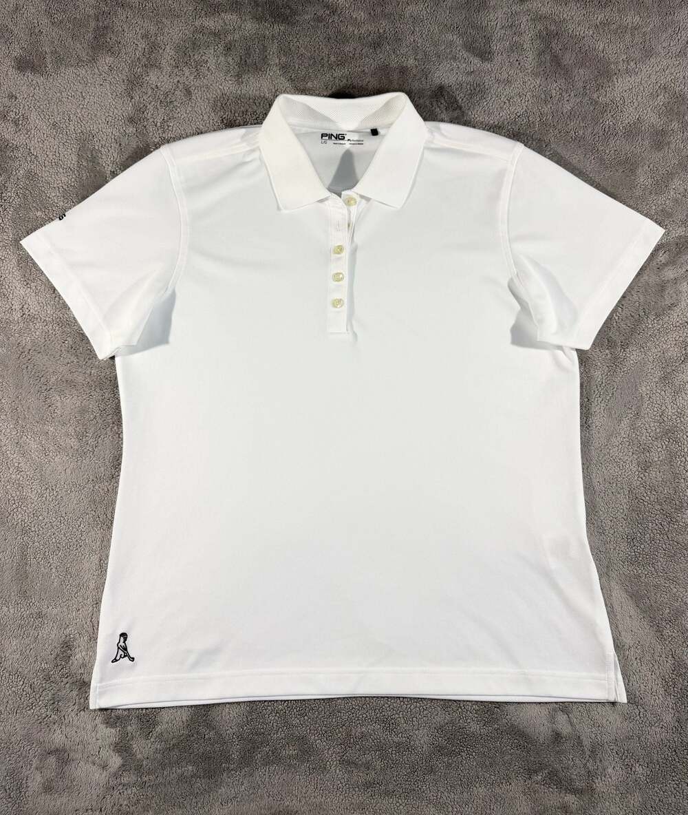 PING Women’s Performance Golf Polo Shirt White Size Large